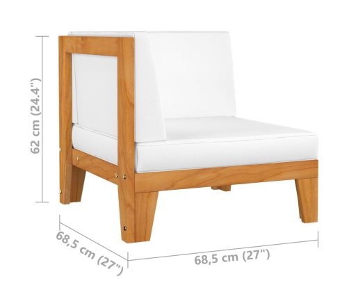 vidaXL 10-daļīgs dārza atpūtas mēbeļu komplekts, akācijas masīvkoks