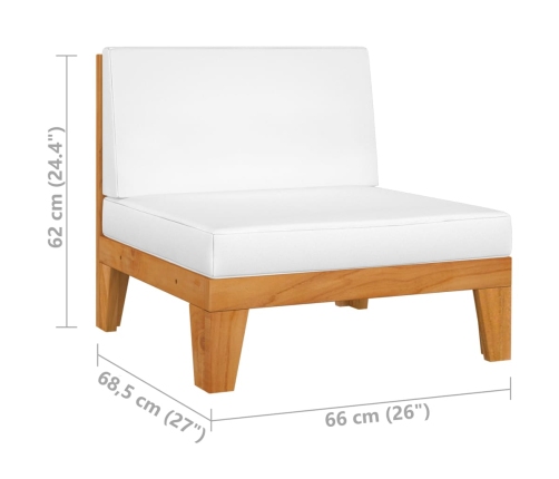 vidaXL 10-daļīgs dārza atpūtas mēbeļu komplekts, akācijas masīvkoks