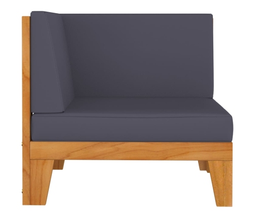 vidaXL 10-daļīgs dārza atpūtas mēbeļu komplekts, akācijas masīvkoks