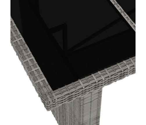 vidaXL 11-daļīgs dārza mēbeļu komplekts ar matračiem, PE rotangpalma