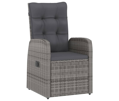 vidaXL 11-daļīgs dārza mēbeļu komplekts ar matračiem, PE rotangpalma