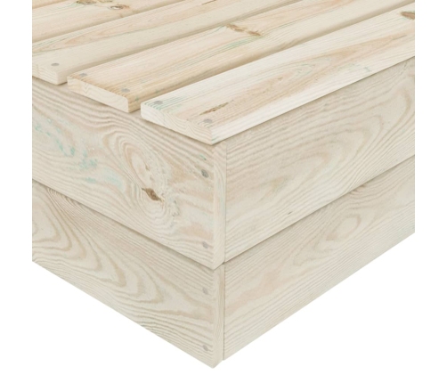 vidaXL vidējais palešu dīvāns, moduļveida, impregnēts egles koks