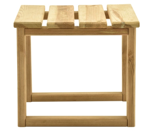 vidaXL sauļošanās zviļņa galdiņš, 30x30x26 cm, impregnēts priedes koks