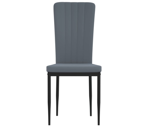 vidaXL virtuves krēsli, 2 gab., tumši pelēks samts