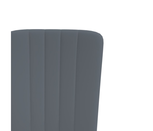 vidaXL virtuves krēsli, 2 gab., tumši pelēks samts