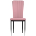 vidaXL virtuves krēsli, 2 gab., rozā samts