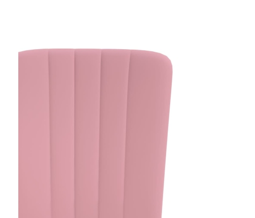 vidaXL virtuves krēsli, 2 gab., rozā samts