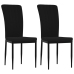 vidaXL virtuves krēsli, 2 gab., melns samts