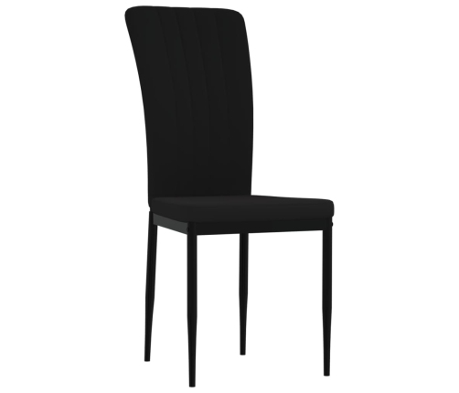 vidaXL virtuves krēsli, 2 gab., melns samts