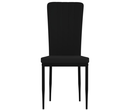 vidaXL virtuves krēsli, 2 gab., melns samts