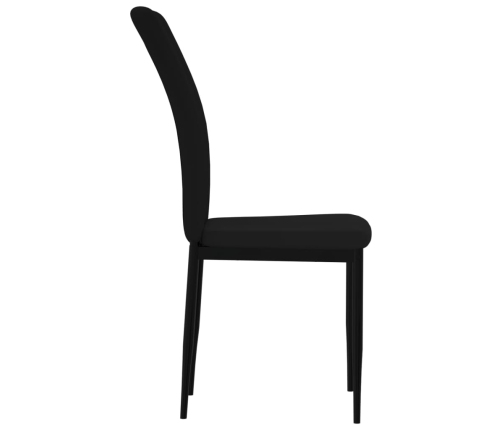 vidaXL virtuves krēsli, 2 gab., melns samts