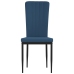 vidaXL virtuves krēsli, 4 gab., zils samts