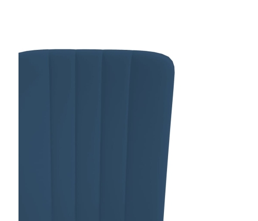 vidaXL virtuves krēsli, 4 gab., zils samts