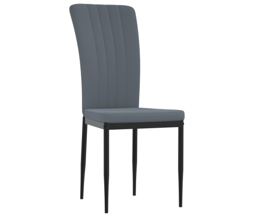 vidaXL virtuves krēsli, 4 gab., tumši pelēks samts