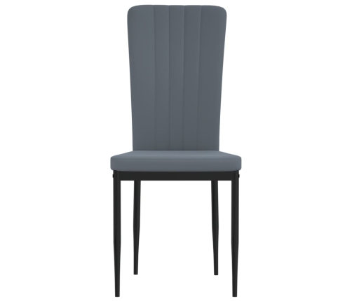 vidaXL virtuves krēsli, 4 gab., tumši pelēks samts