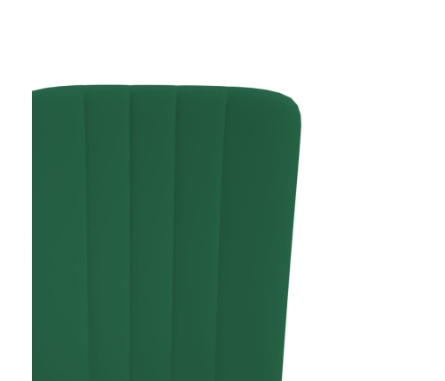 vidaXL virtuves krēsli, 4 gab., tumši zaļš samts