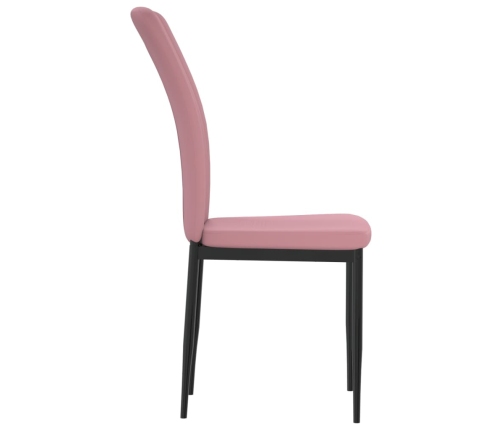 vidaXL virtuves krēsli, 4 gab., rozā samts