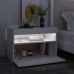 vidaXL TV galdiņi ar LED lampiņām, 2 gab., 60x35x40 cm, balti