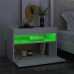vidaXL TV galdiņi ar LED lampiņām, 2 gab., 60x35x40 cm, balti