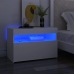 vidaXL TV galdiņi ar LED lampiņām, 2 gab., 60x35x40 cm, balti