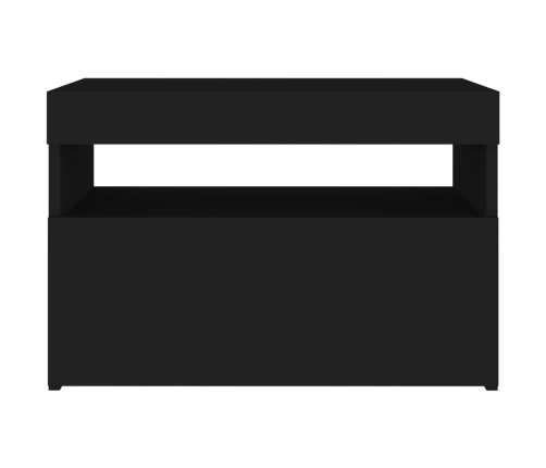 vidaXL TV galdiņi ar LED lampiņām, 2 gab., 60x35x40 cm, melni