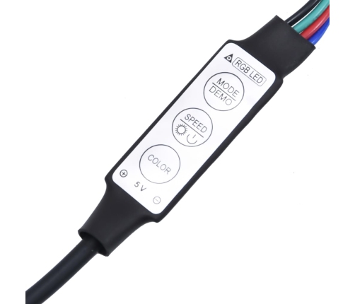 vidaXL TV galdiņi ar LED lampiņām, 2 gab., 60x35x40 cm, spīdīgi balti