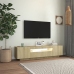 vidaXL TV skapītis ar LED lampiņām, 160x35x40 cm, ozolkoka krāsa