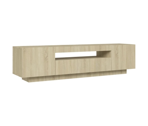 vidaXL TV skapītis ar LED lampiņām, 160x35x40 cm, ozolkoka krāsa