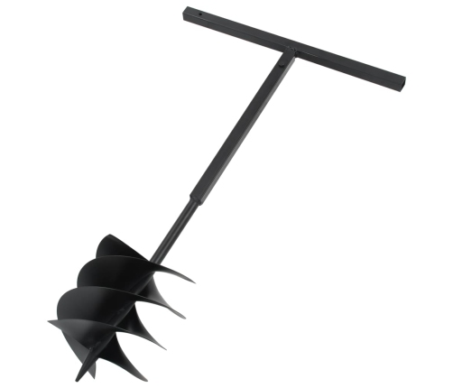 vidaXL zemes urbis ar 250 mm rokturi un 12 m pagarinātāju, tērauds