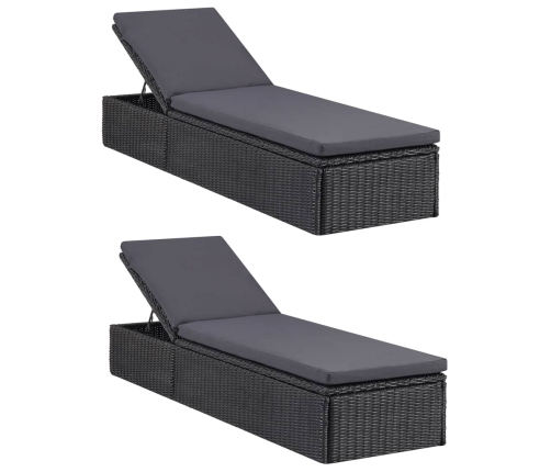 vidaXL 11-daļīgs dārza mēbeļu komplekts, melns, PE rotangpalma