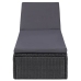 vidaXL 11-daļīgs dārza mēbeļu komplekts, melns, PE rotangpalma