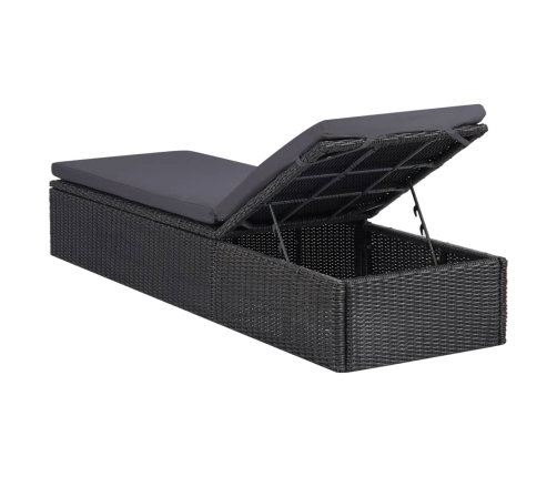 vidaXL 11-daļīgs dārza mēbeļu komplekts, melns, PE rotangpalma