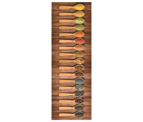 vidaXL virtuves paklājs, mazgājams, apdruka ar karotēm, 60x300 cm