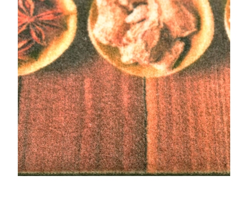 vidaXL virtuves paklājs, mazgājams, apdruka ar karotēm, 60x300 cm