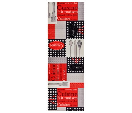 vidaXL virtuves paklājs, mazgājams, ar uzrakstu Cuisine, 60x300 cm