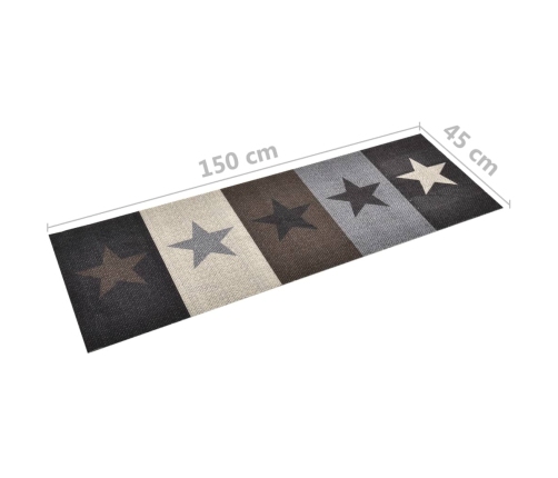 Virtuves Paklājs, Mazgājams, Apdruka Ar Zvaigznēm, 45X150 Cm Vidaxl