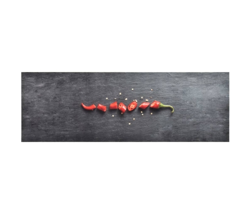 vidaXL virtuves paklājs, mazgājams, apdruka ar piparu, 60x180 cm