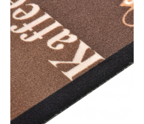 vidaXL virtuves paklājs, mazgājams, kafijas uzraksti, brūns, 60x180cm