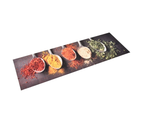 vidaXL virtuves paklājs, mazgājams, apdruka ar karotēm, 45x150 cm