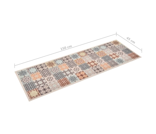 vidaXL virtuves paklājs, mazgājams, mozaīkas apdruka, 45x150 cm