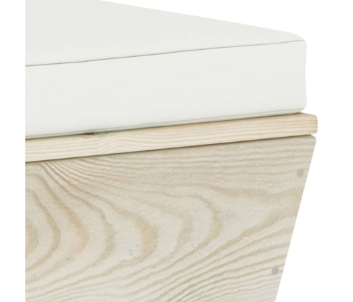 vidaXL vidējais palešu dīvāns ar matračiem, impregnēts egles koks