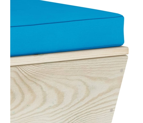 vidaXL vidējais palešu dīvāns ar matračiem, impregnēts egles koks