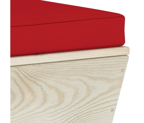 vidaXL vidējais palešu dīvāns ar matračiem, impregnēts egles koks