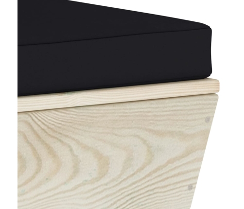 vidaXL vidējais palešu dīvāns ar matračiem, impregnēts egles koks