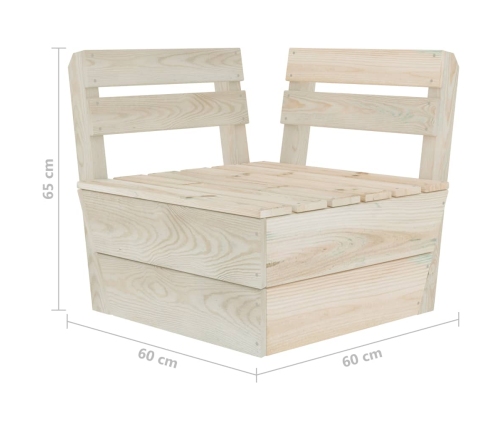 vidaXL 10-daļīgs dārza palešu mēbeļu komplekts, impregnēts egles koks