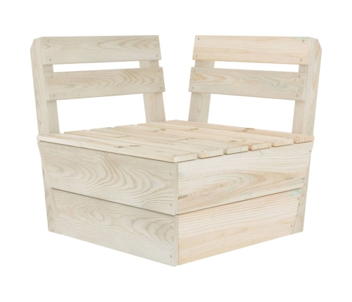 vidaXL 10-daļīgs dārza palešu mēbeļu komplekts, impregnēts egles koks