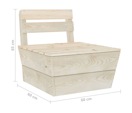 vidaXL 11-daļīgs dārza palešu mēbeļu komplekts, impregnēts egles koks