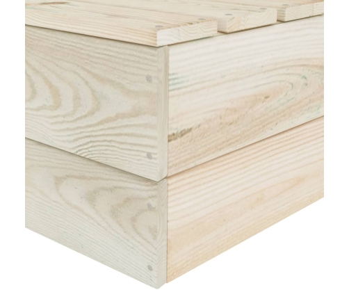 vidaXL 11-daļīgs dārza palešu mēbeļu komplekts, impregnēts egles koks