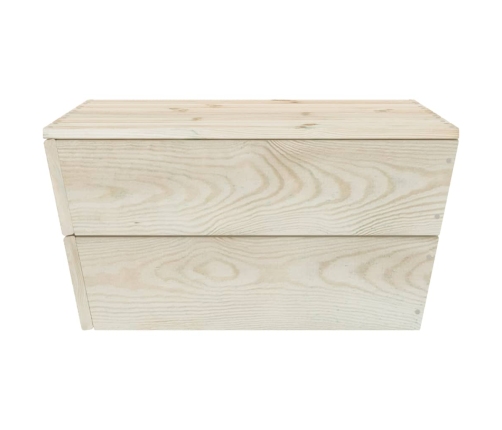 vidaXL 11-daļīgs dārza palešu mēbeļu komplekts, impregnēts egles koks