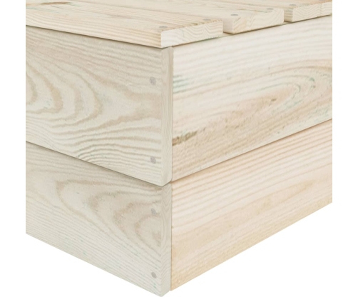 vidaXL 12-daļīgs dārza palešu mēbeļu komplekts, impregnēts egles koks